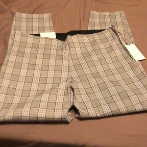 NWT High rise ankle skinny plaid pants size 14R